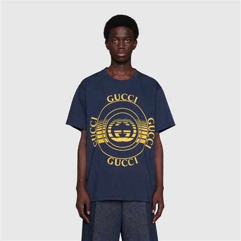 gucci disk print oversize t-shirt|Original Gucci' print oversize T.